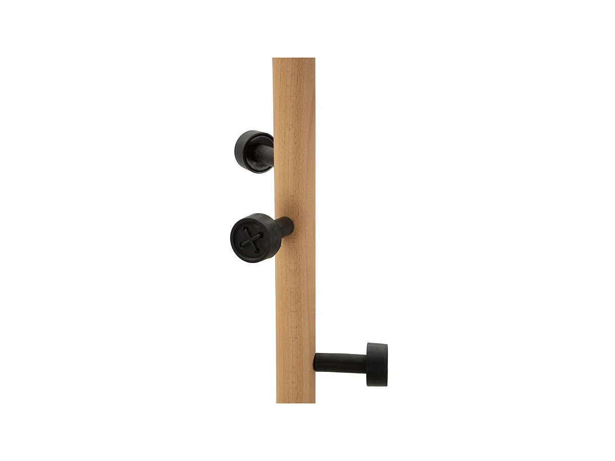 Porte-Manteau en Bois "Rock" 176cm Noir & Naturel