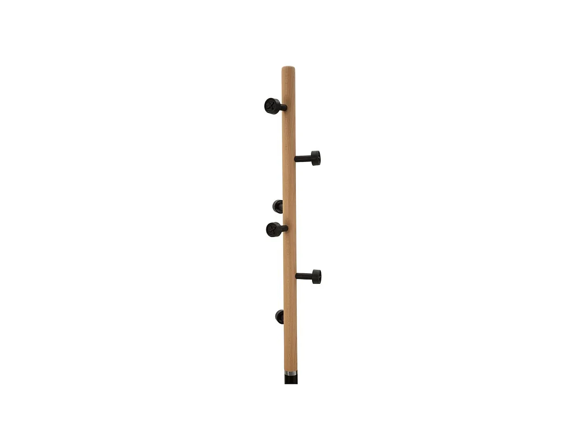 Porte-Manteau en Bois "Rock" 176cm Noir & Naturel