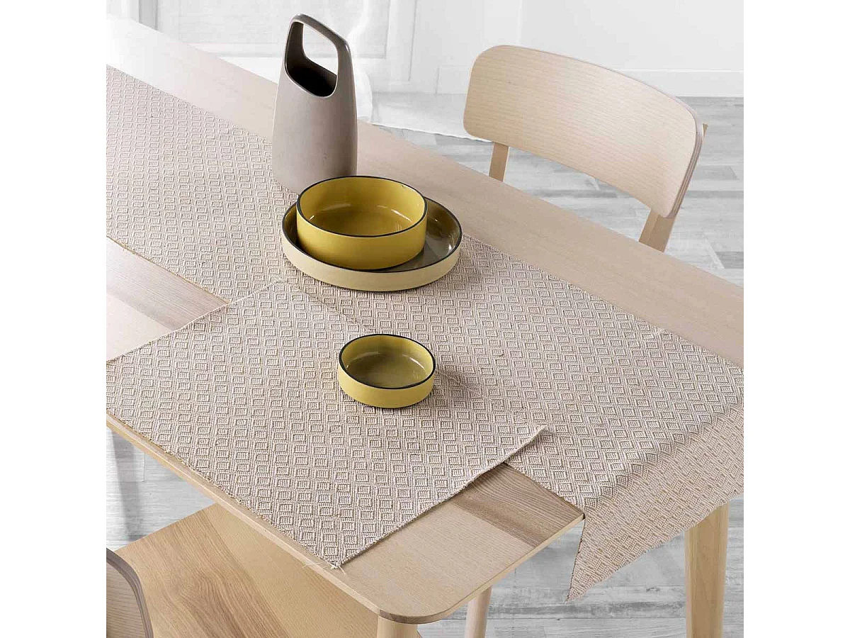 Lot de 2 Sets de Table "Danity" 33x45cm Beige