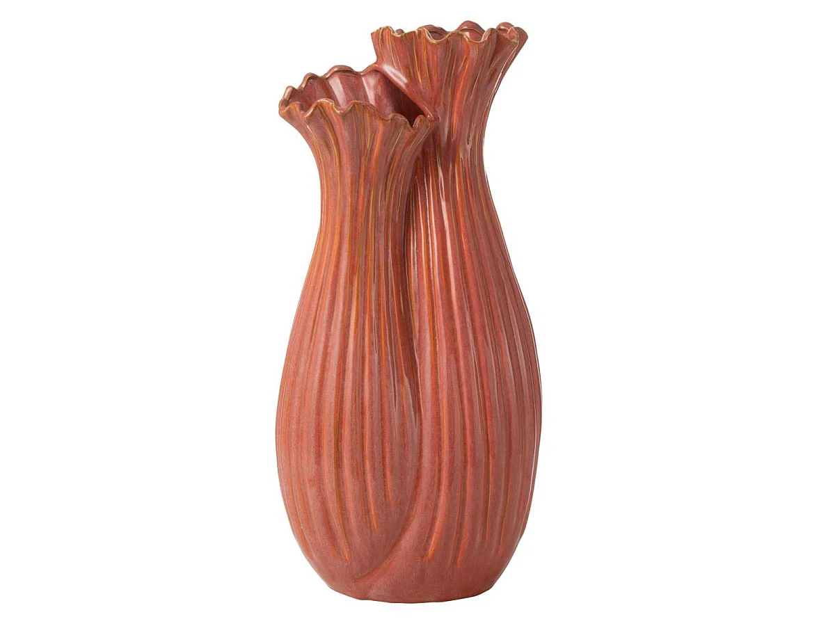 Vase Déco Duo en Argile "Botanica" 53cm Cuivre Rose