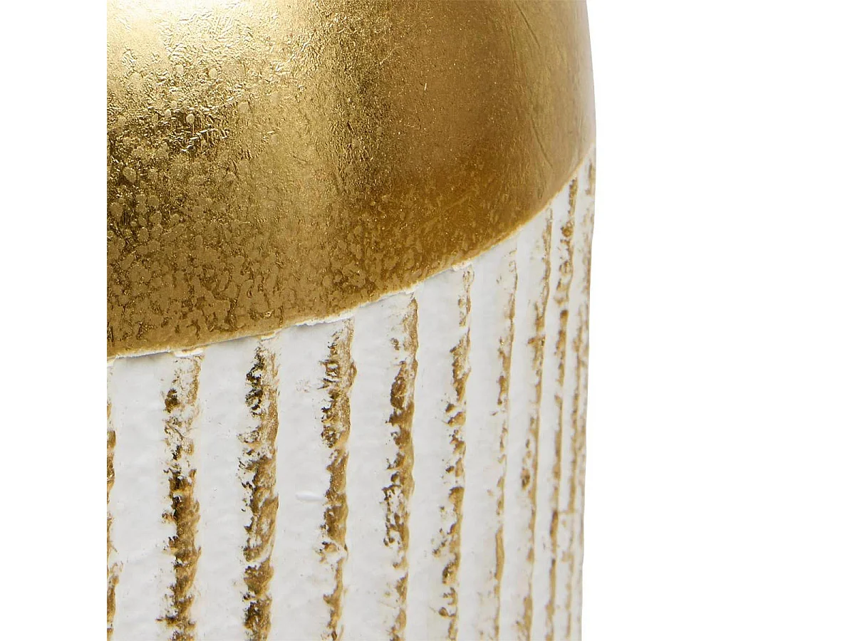 Vase Design en Métal "Mirsa" 60cm Blanc & Doré