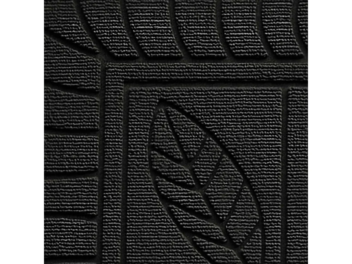 Tapis d'Entrée "Feuilles" 45x75cm Noir