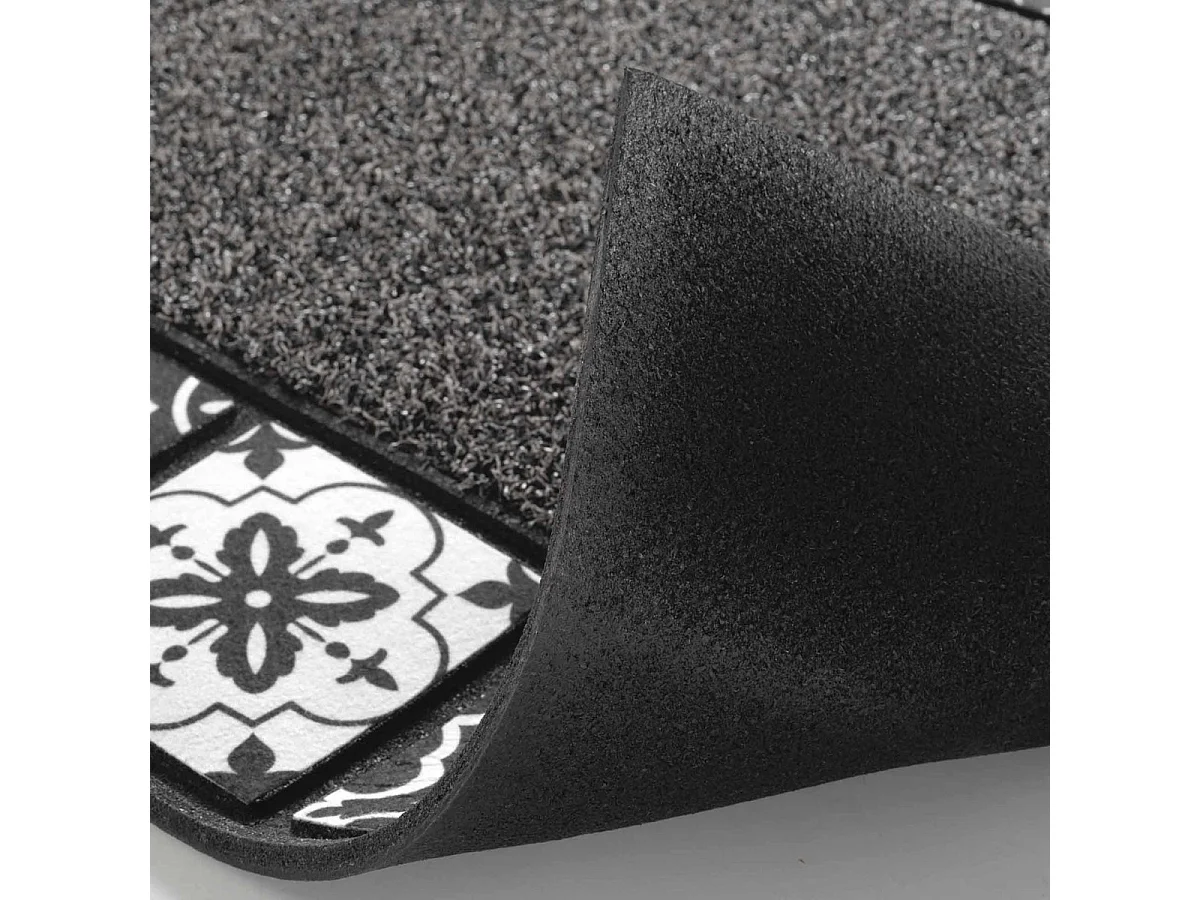 Tapis d'Entrée Déco "Carociment" 45x75cm Gris