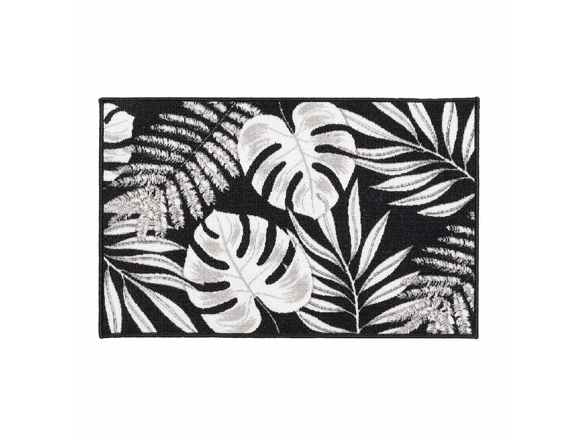 Tapis Imprimé "Amber" 50x80cm Noir