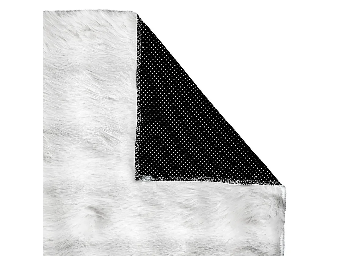 Tapis Imitation Fourrure 3D "Zephy" 120x170cm Blanc