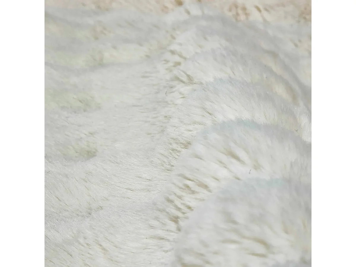 Tapis Imitation Fourrure 3D "Zephy" 120x170cm Blanc