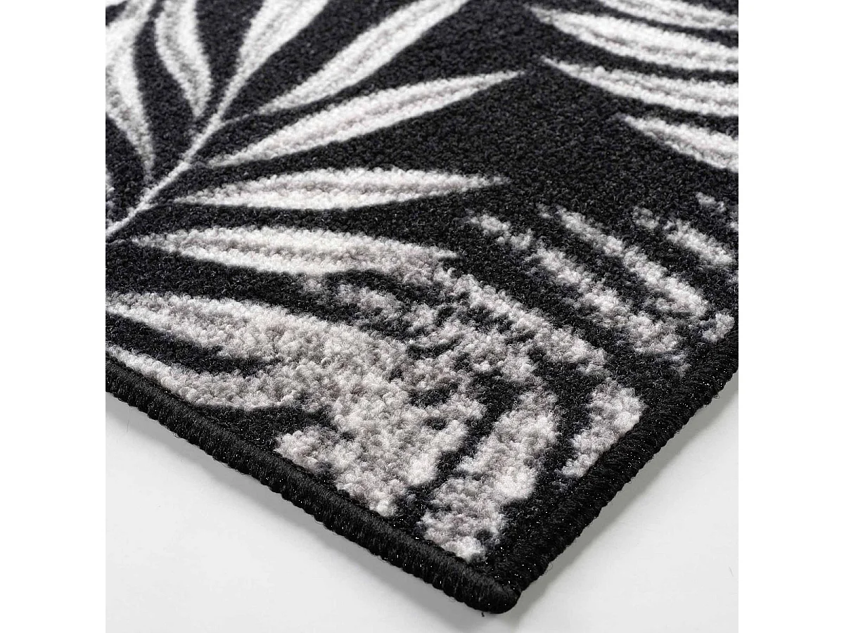 Tapis Imprimé "Amber" 40x60cm Noir