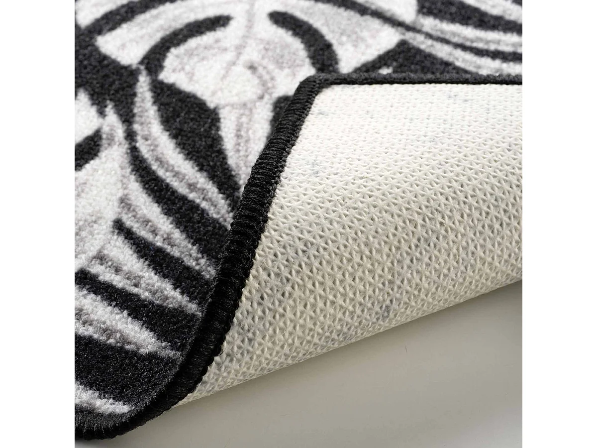 Tapis Imprimé "Amber" 40x60cm Noir