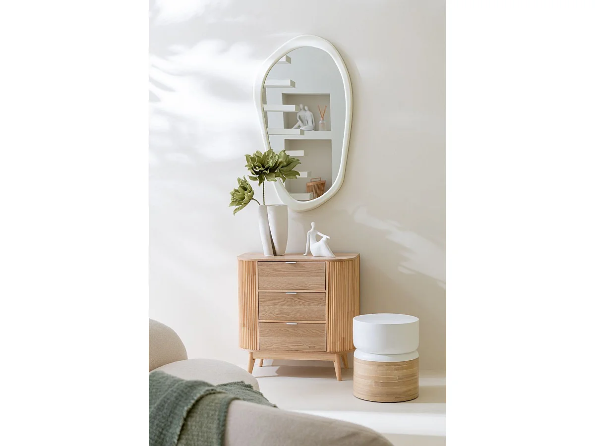 Miroir Mural Design "Moderna" 120cm Blanc