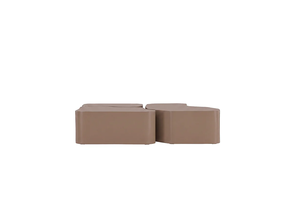Lot de 3 Tables Basses "Nordland" 92cm Marron