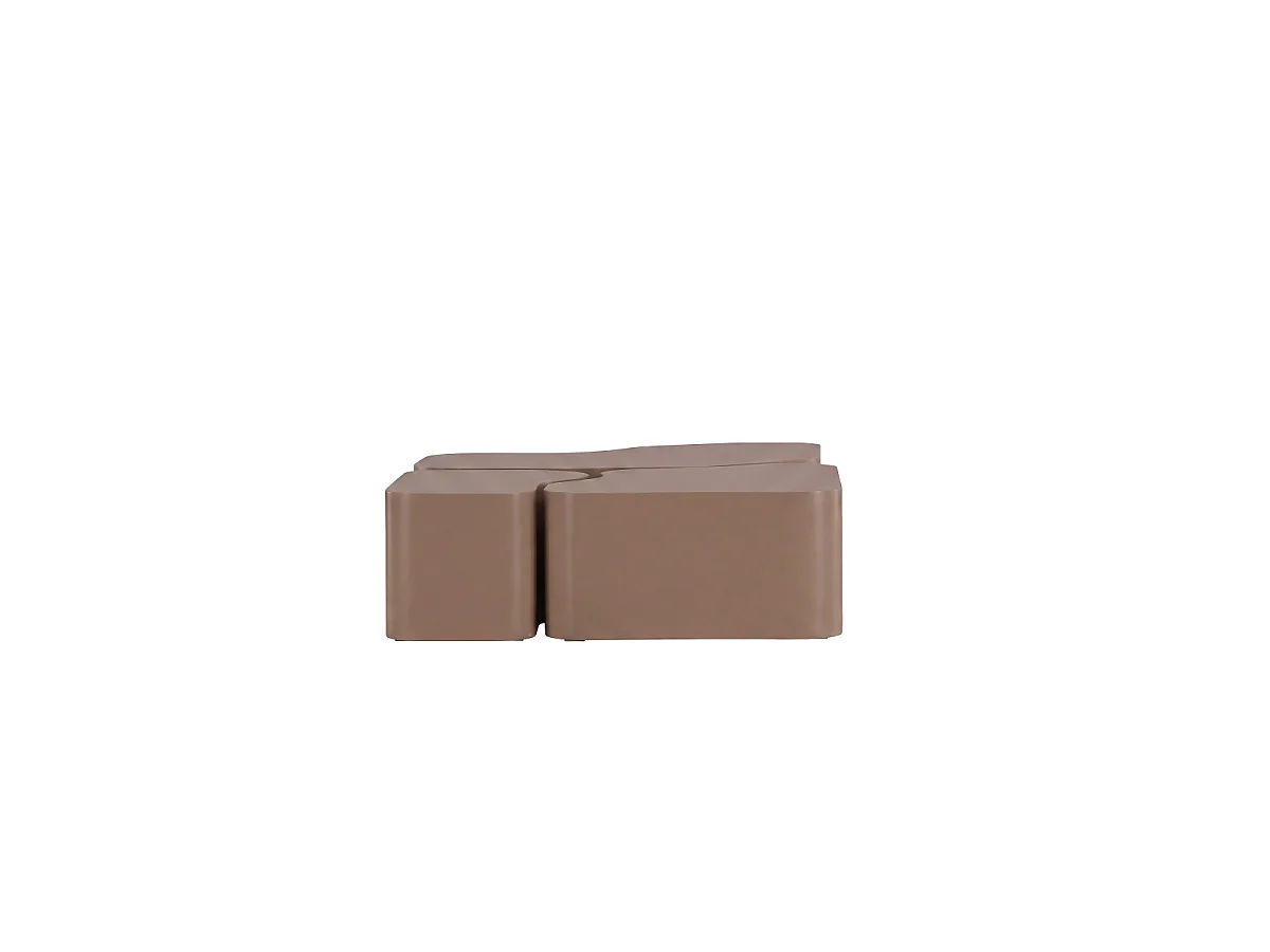 Lot de 3 Tables Basses "Nordland" 92cm Marron