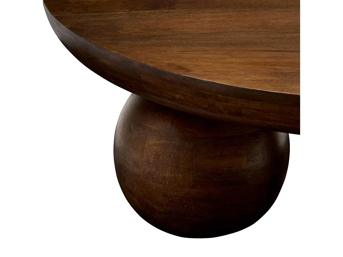 Table Basse Design "Abekas" 90cm Marron