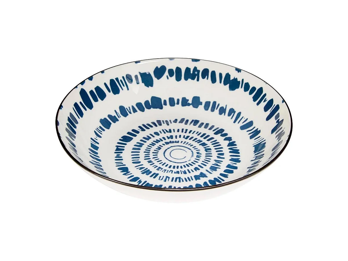 Lot de 6 Assiettes Creuses "Umami Rayon" 20cm Bleu