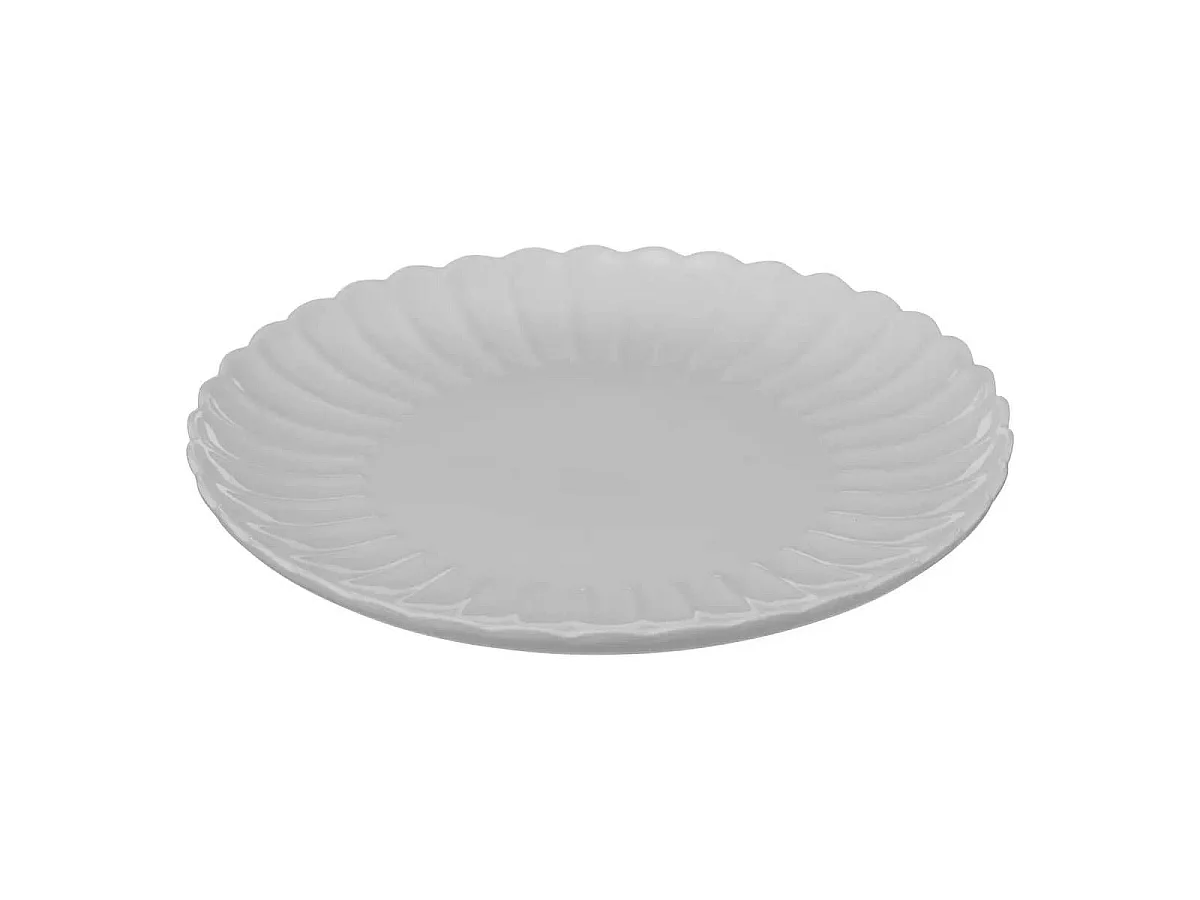 Lot de 6 Assiettes Plates "Romy" 27cm Blanc