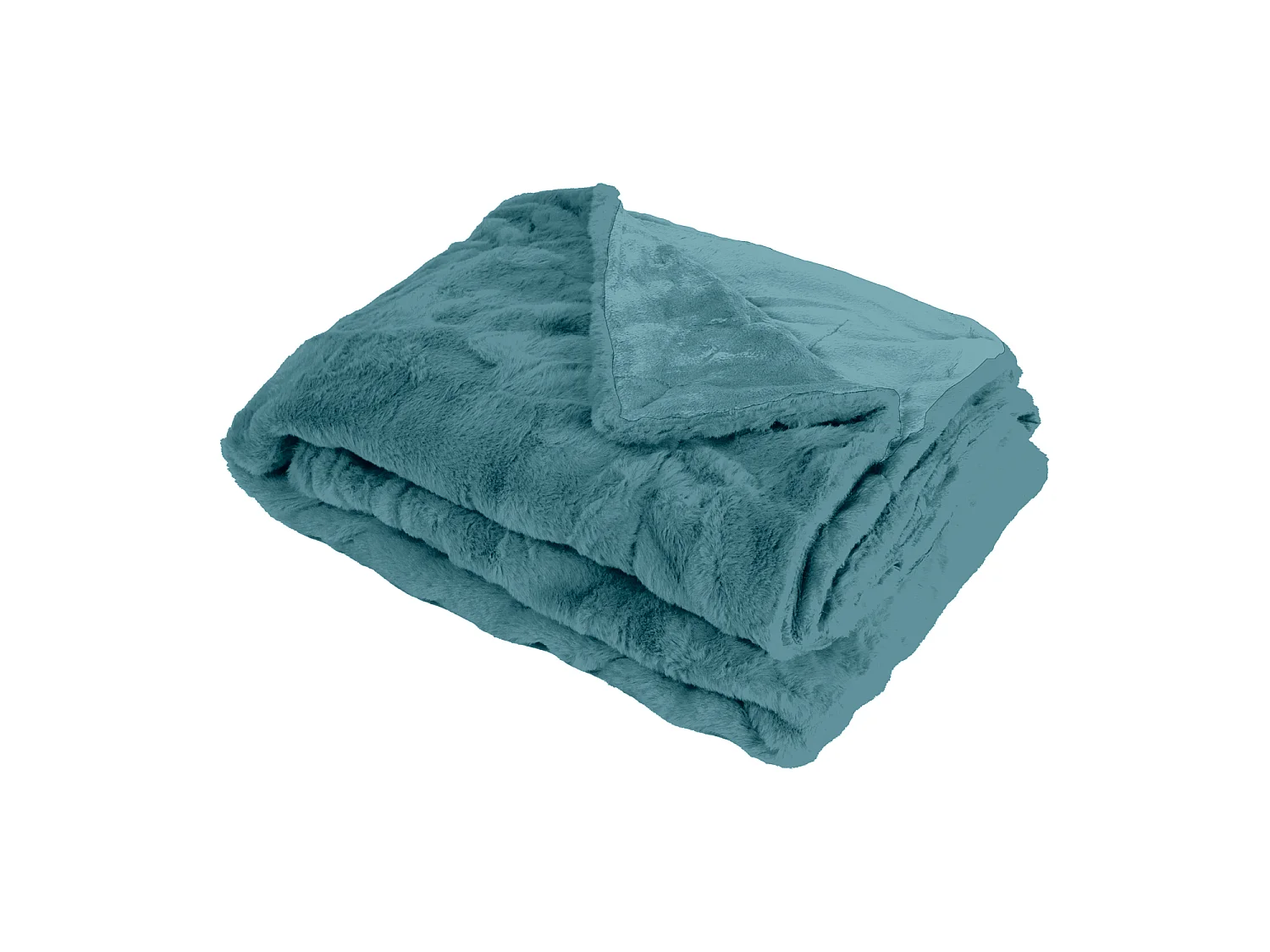 Couette Plaid bleue MINNOR 100% Polyester - 130x170 cm - SACASA