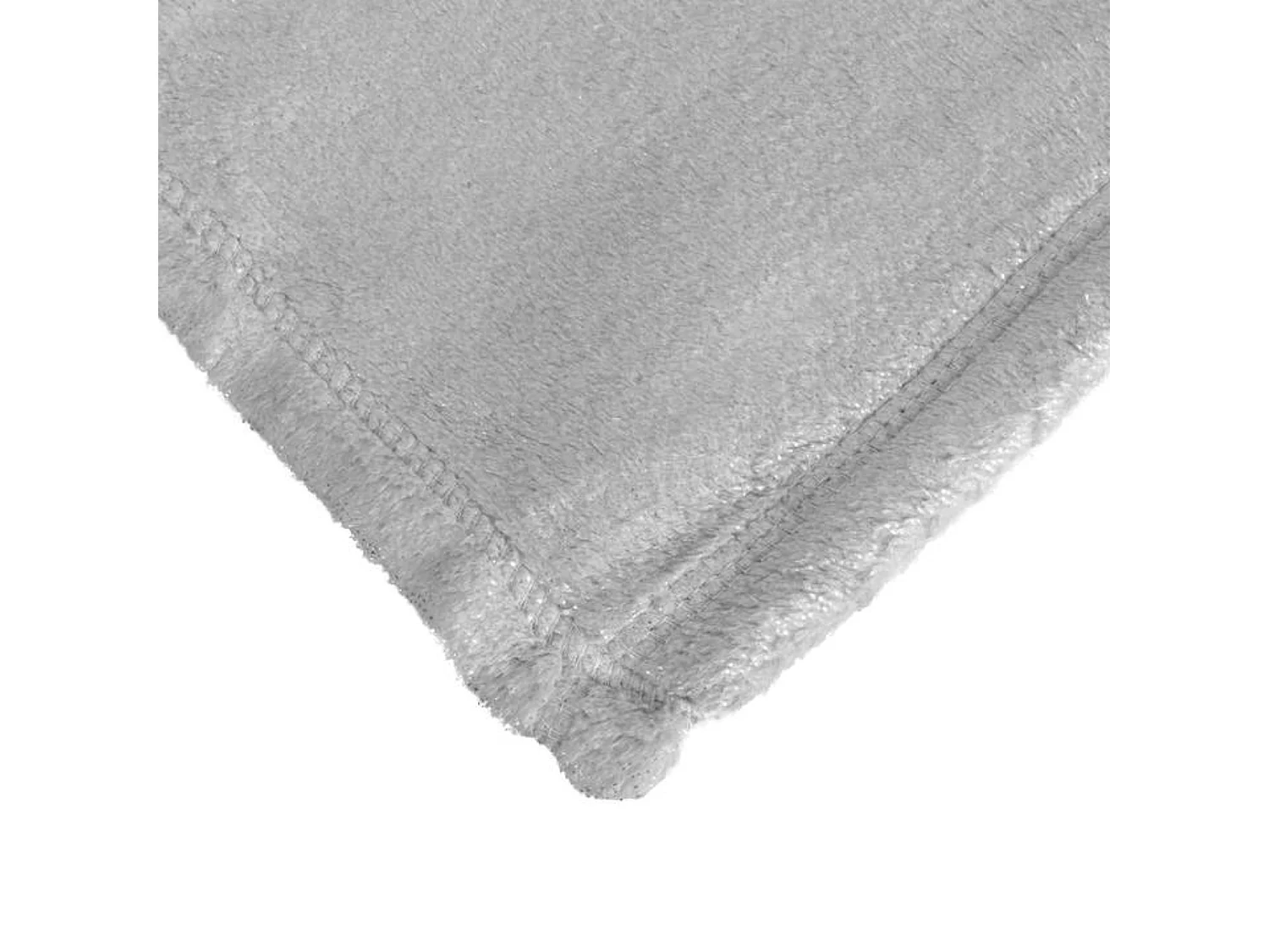 Couverture plaid gris platine 130x170cm FLANBERG - SACASA
