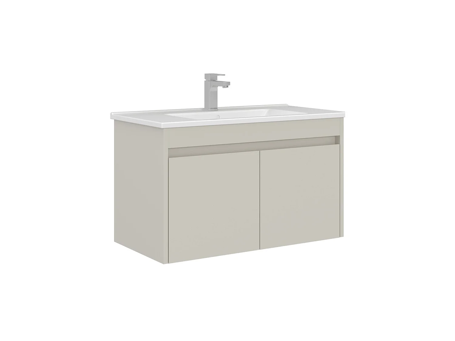 Wastafelmeubel "Arno 85" - 85 x 45 x 52 cm - Cashmere
