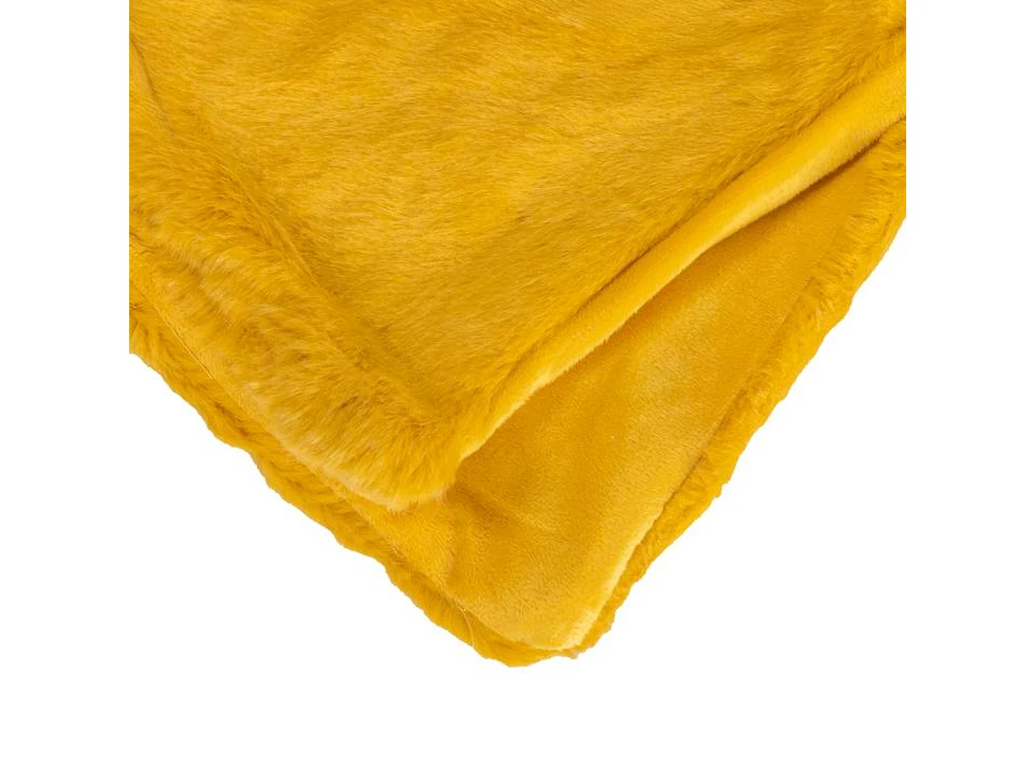 Couverture plaid jaune 130x160cm MINNOR - SACASA