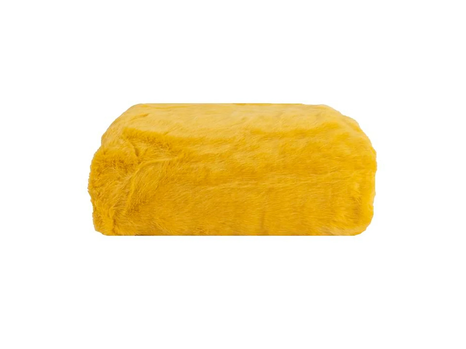 Couverture plaid jaune 130x160cm MINNOR - SACASA