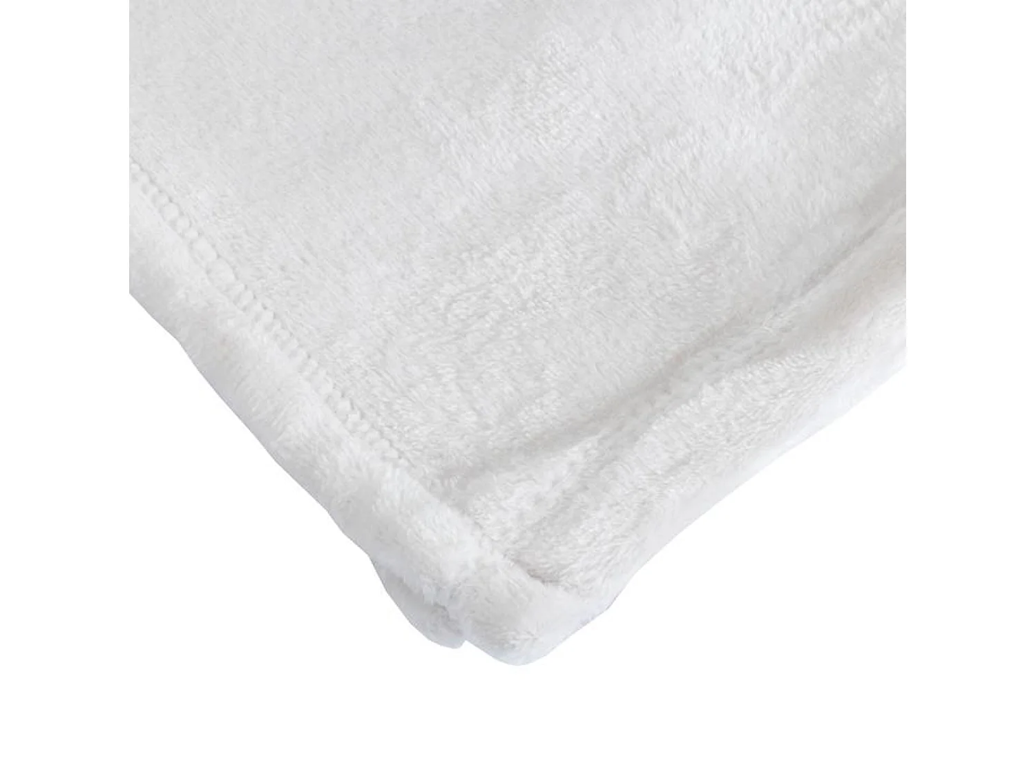 Couverture plaid couleur blanche 180x200cm FLANBERG - SACASA