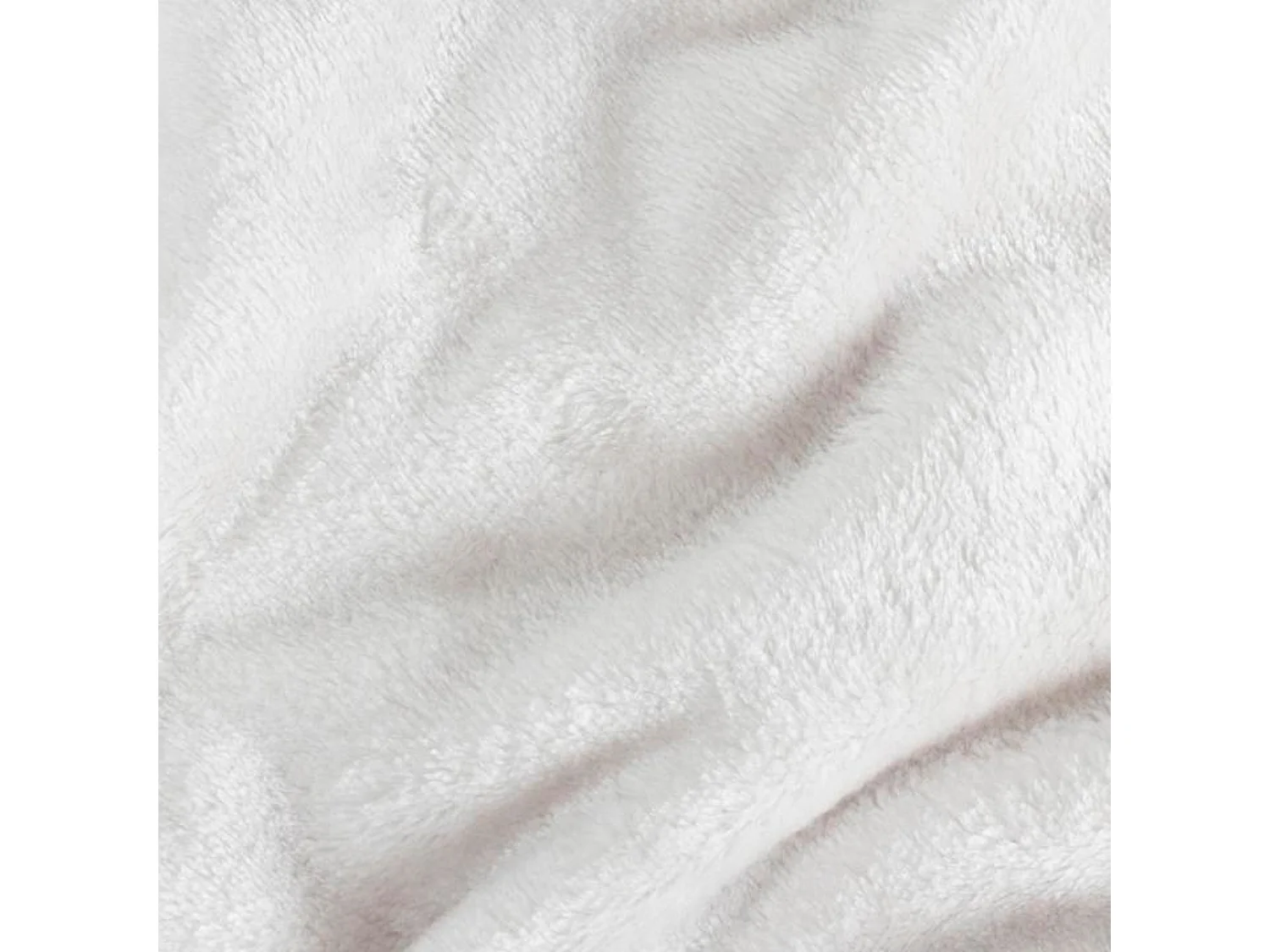 Couverture plaid couleur blanche 180x200cm FLANBERG - SACASA