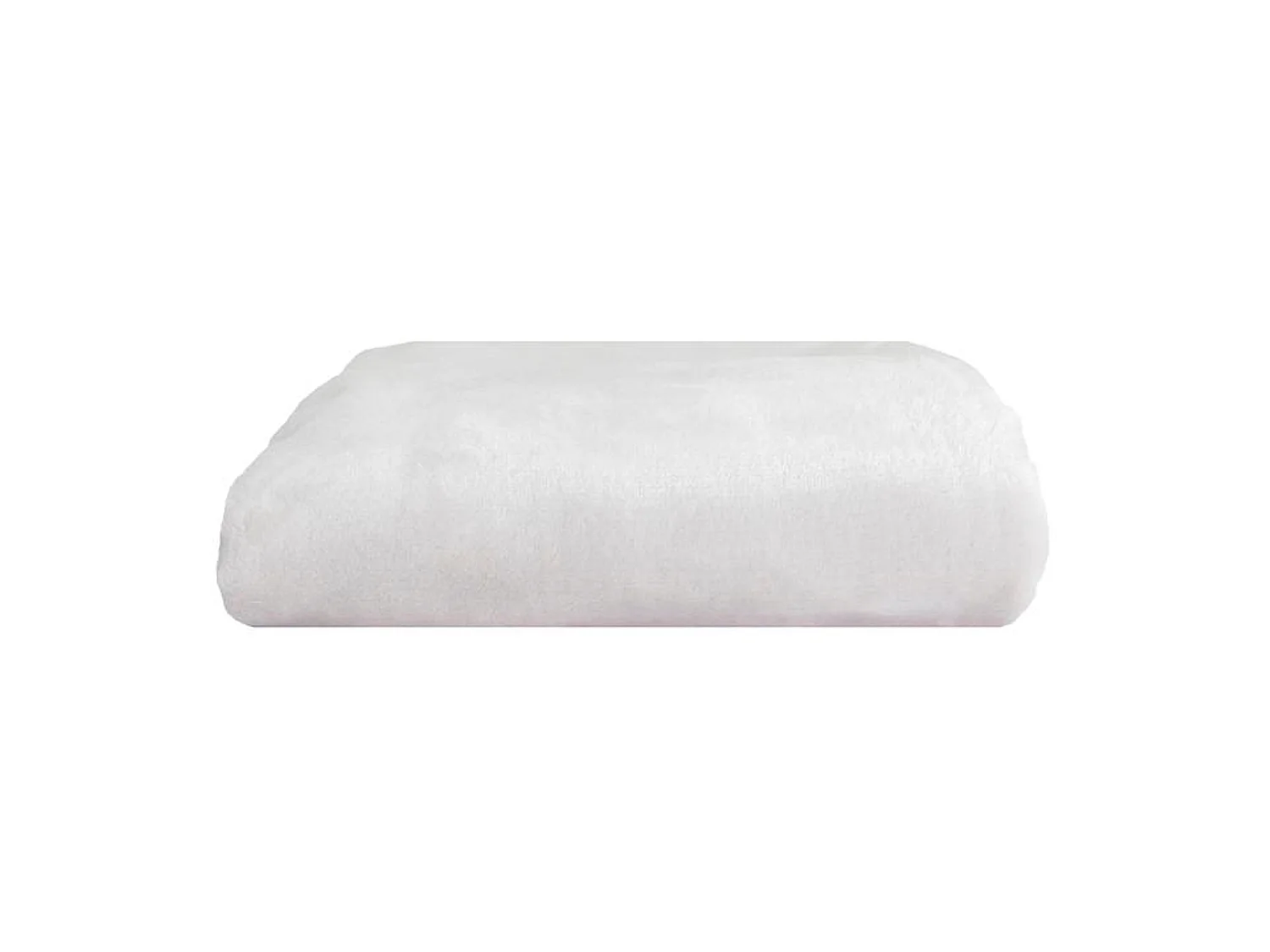Couverture plaid couleur blanche 180x200cm FLANBERG - SACASA