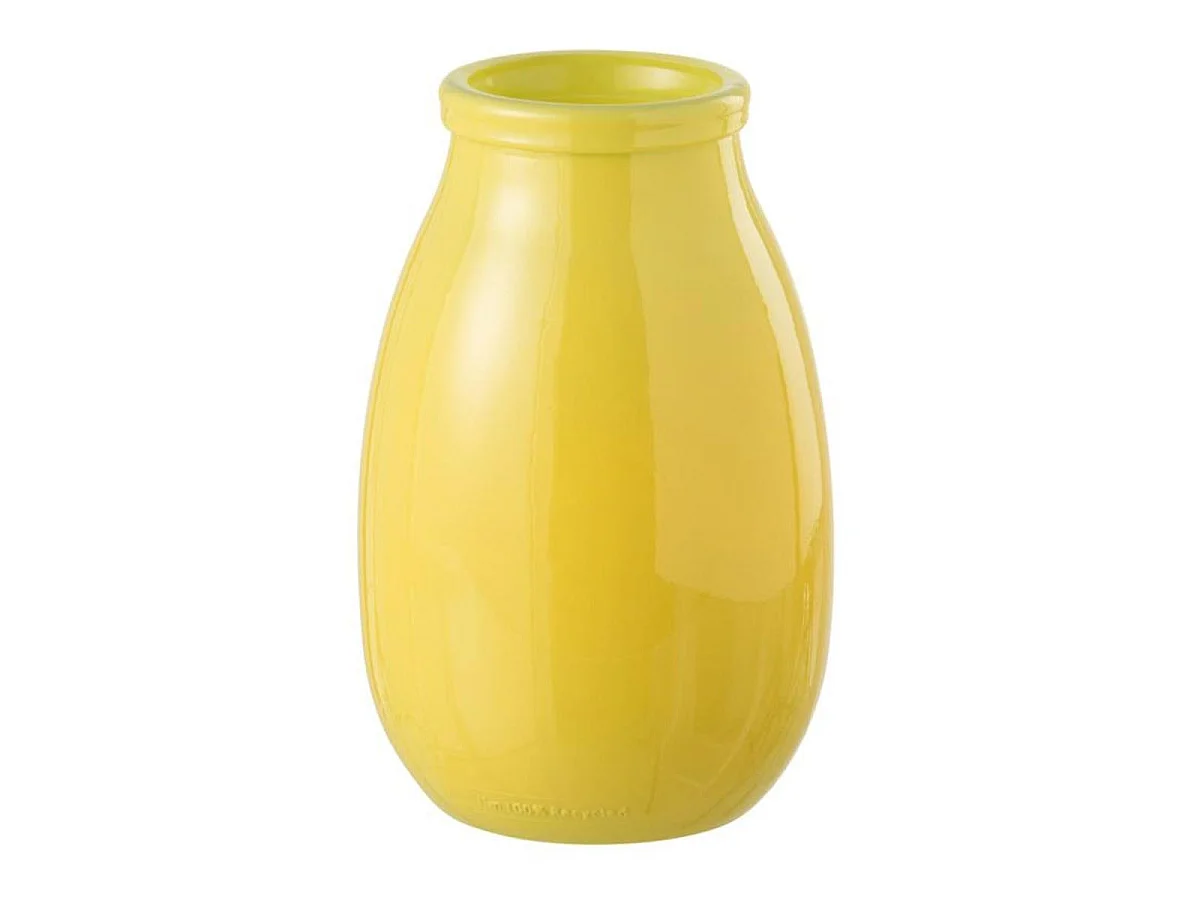 Vase Déco en Verre "Cocoon" 28cm Jaune