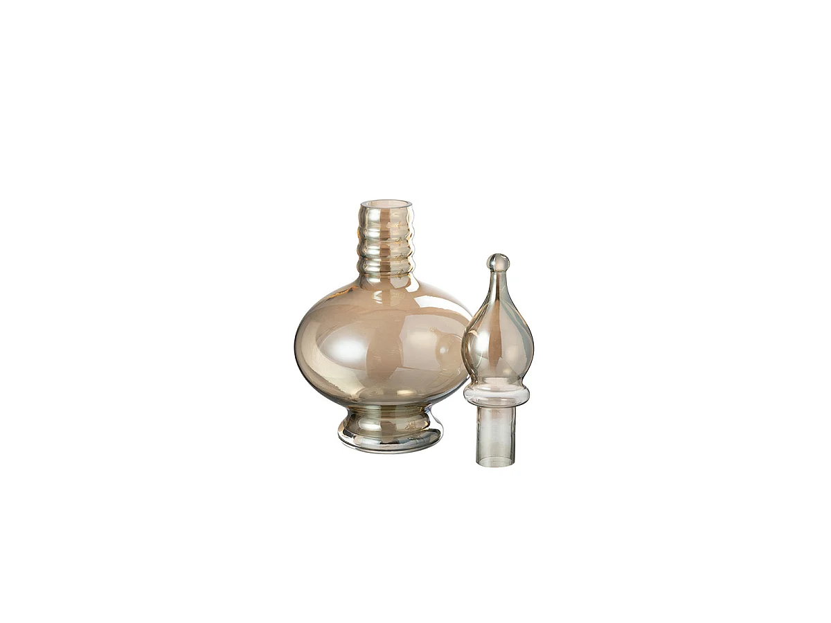Vase Bouchon Fiole en Verre "Jo" 38cm Beige