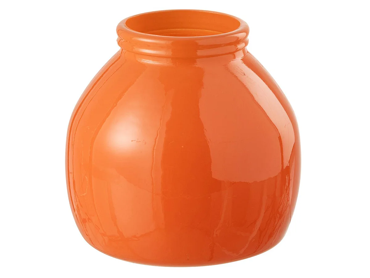 Vase Déco en Verre "Cocoon" 20cm Orange