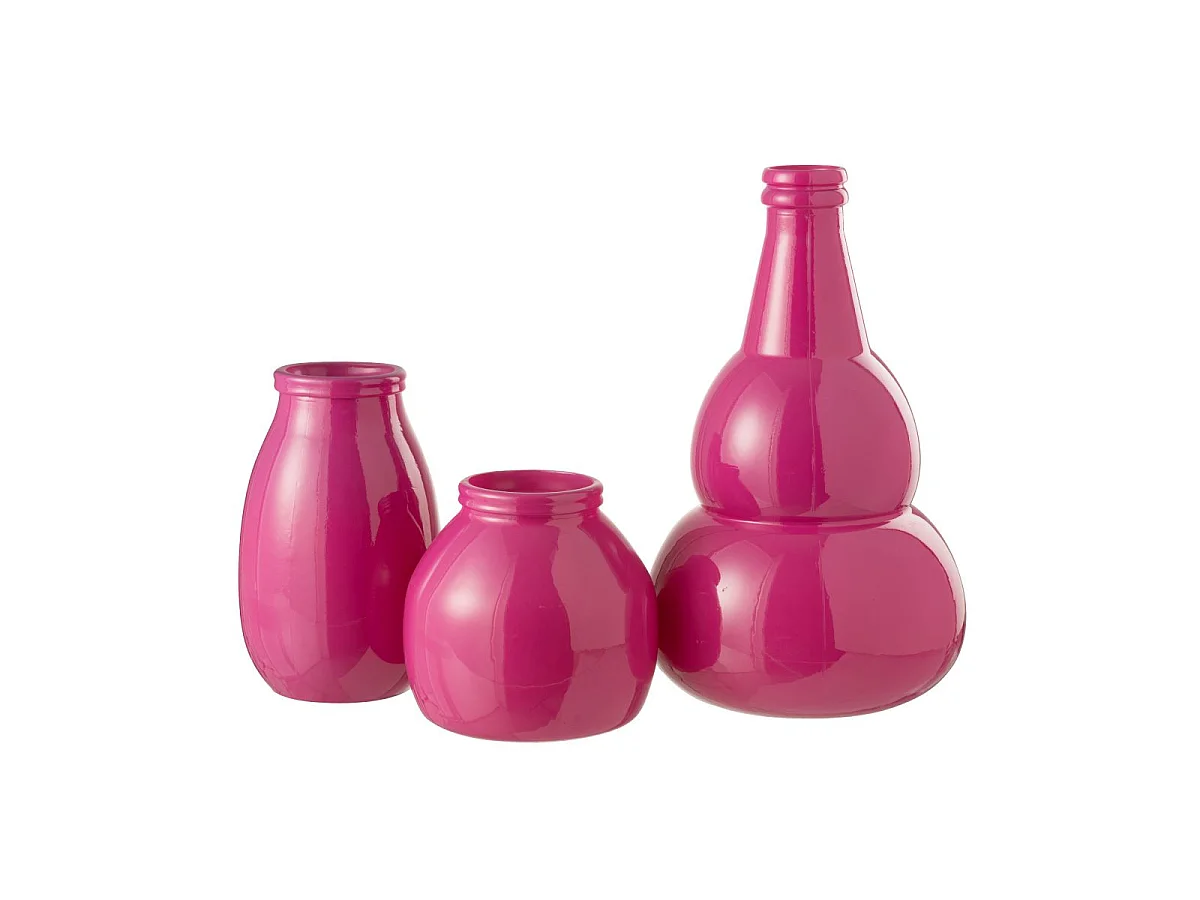 Vase Déco en Verre "Cocoon" 28cm Rose