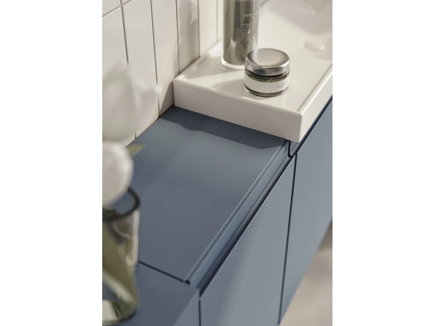 Meuble Vasque "Ferla 110" - 110 x 22 x 45 cm - Petrol Blue