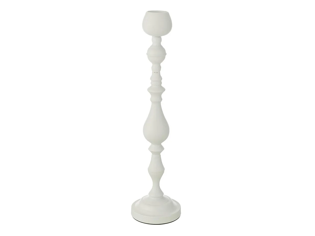 Bougeoir en Métal "Monarchy" 57cm Blanc