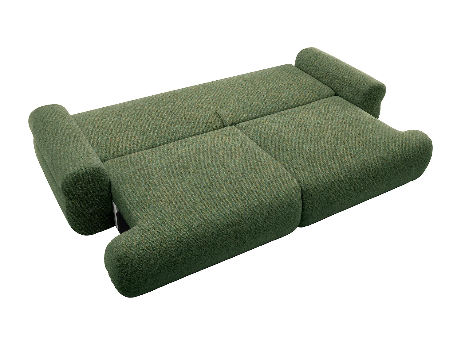 Canapé 4 places convertible en tissu chiné vert CABOLIA