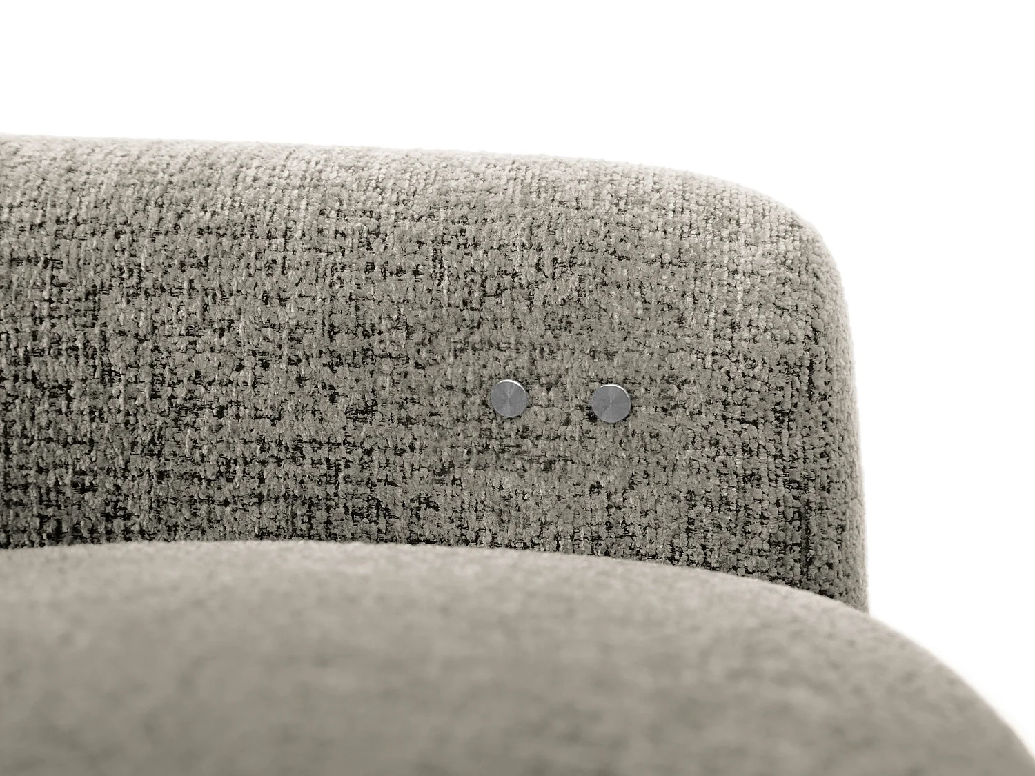 Canapé d'angle gauche avec assise coulissante électrique en tissu chiné taupe RONILIA