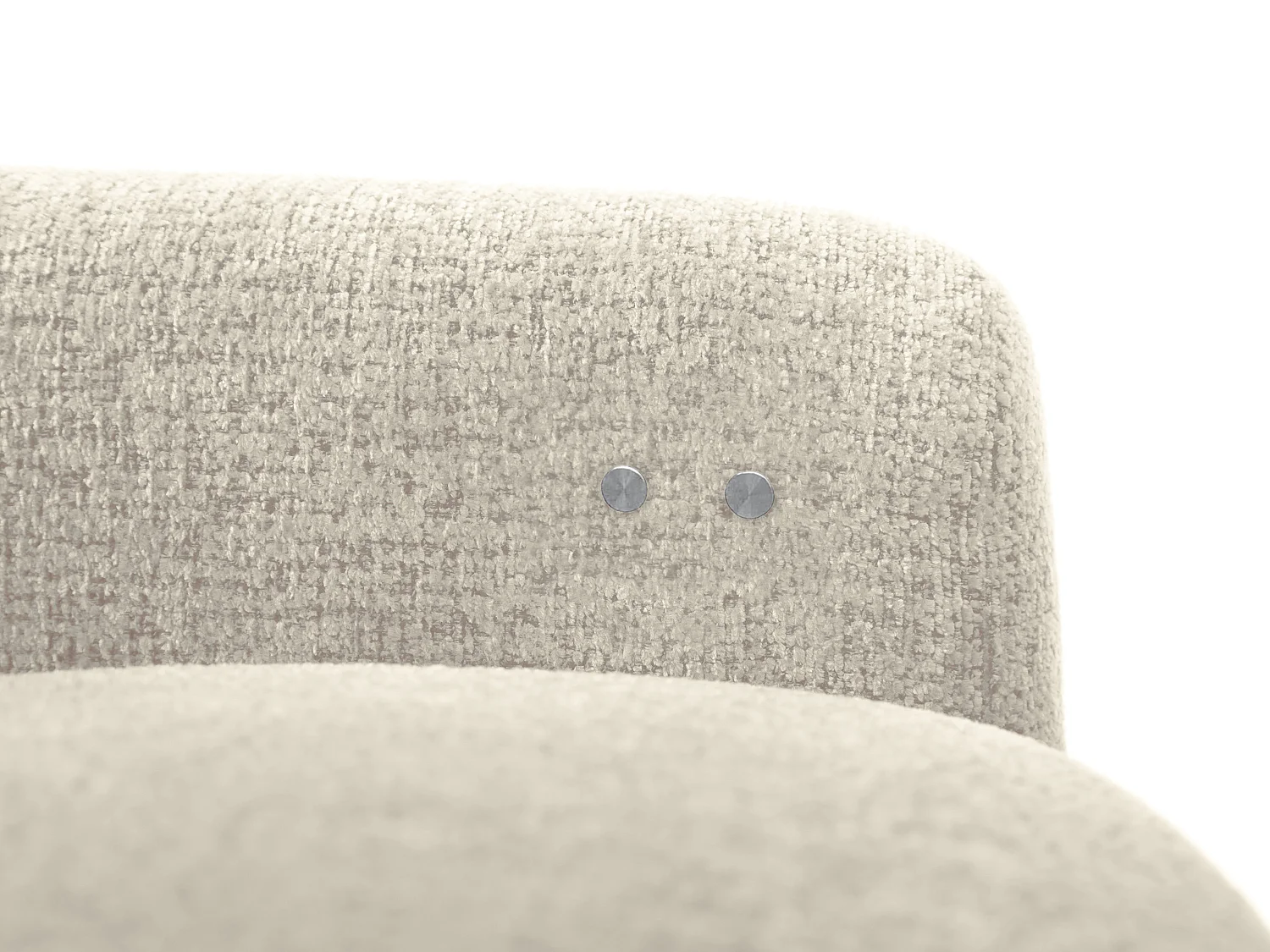 Canapé d'angle gauche avec assise coulissante électrique en tissu chiné beige RONILIA