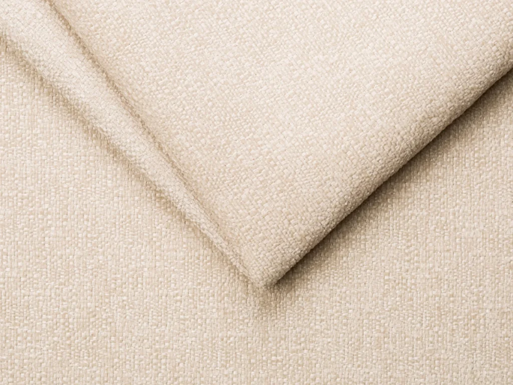 Canapé d'angle réversible convertible express en tissu chenille beige avec assise à mémoire de forme - Couchage 160 cm - Matelas 22 cm mémoire de forme - VIZIR