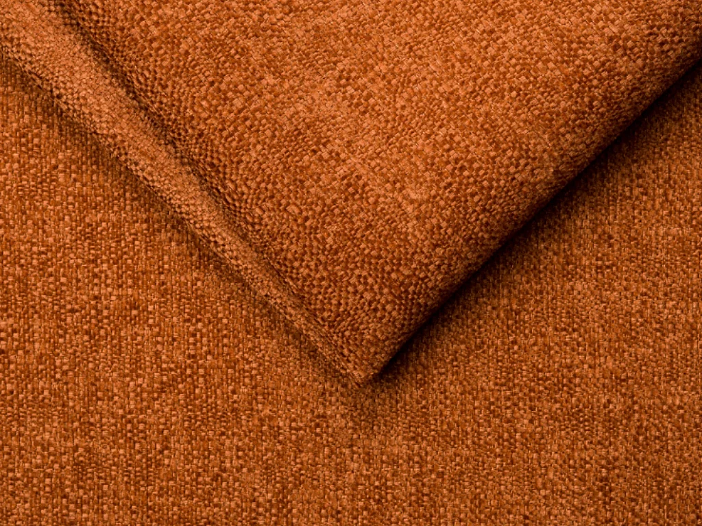 Canapé d'angle réversible convertible express en tissu chenille terracotta avec assise à mémoire de forme - Couchage 160 cm - Matelas 22 cm mémoire de forme - VIZIR