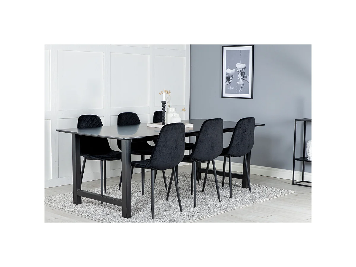 Table à Manger "Count" 220cm Noir