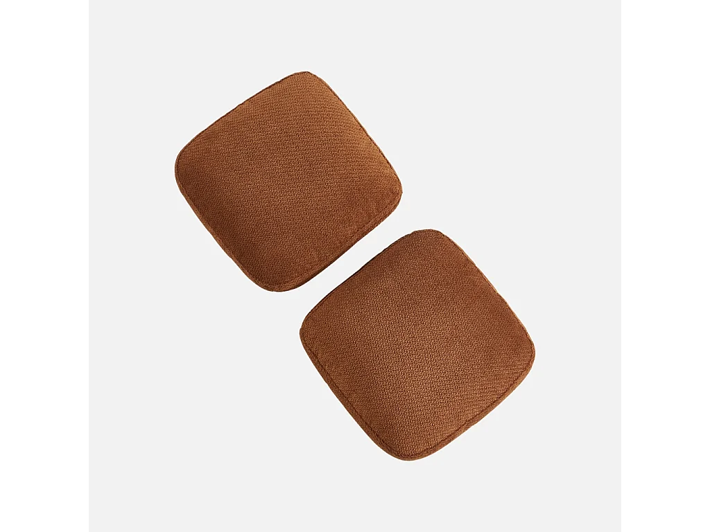 Divano in tessuto ciniglia, 3 posti, terracotta