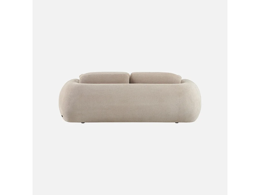 Divano in tessuto ciniglia, 3 posti, beige