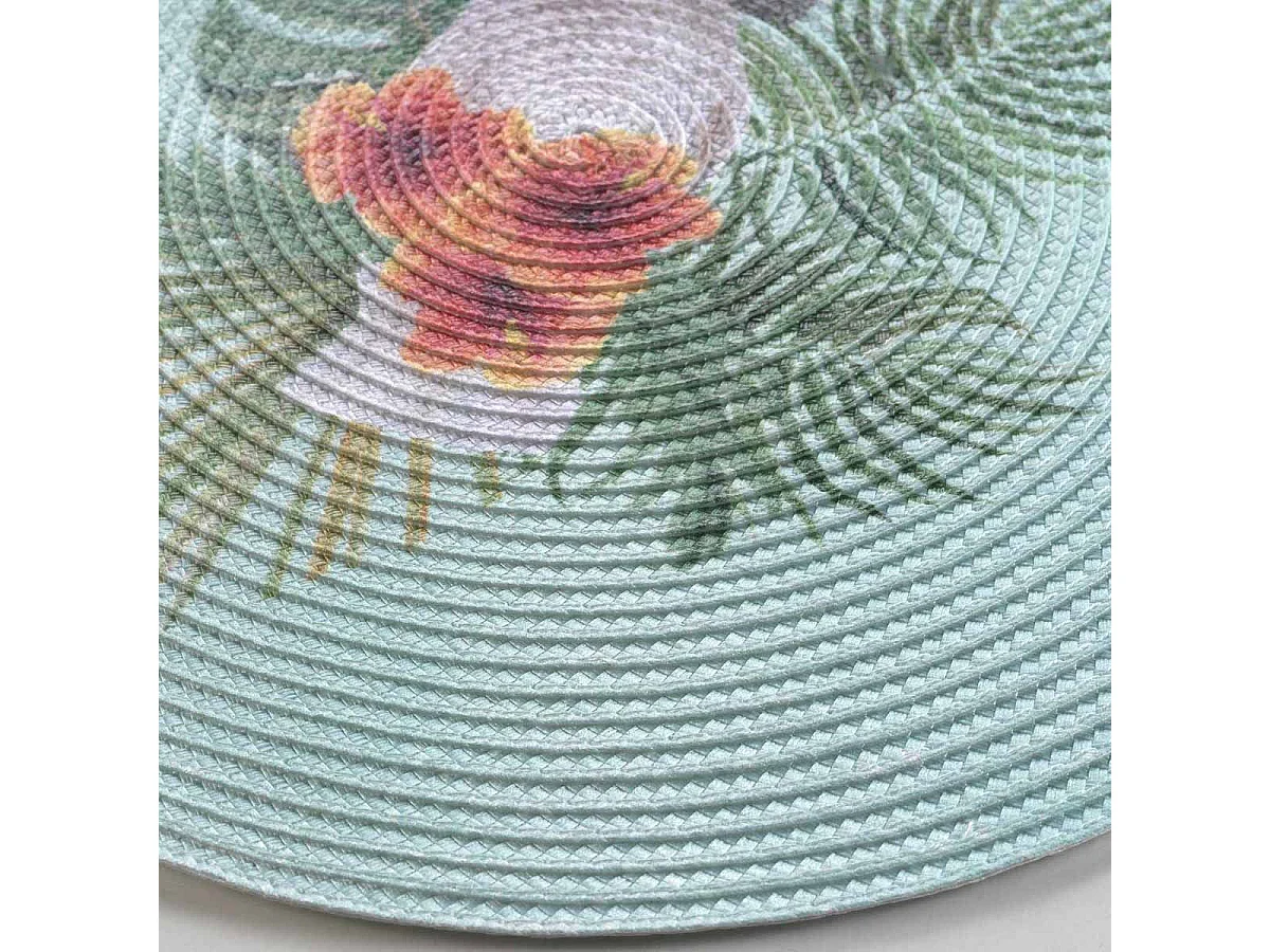 Set de Table Imprimé "Alba" 35cm Vert