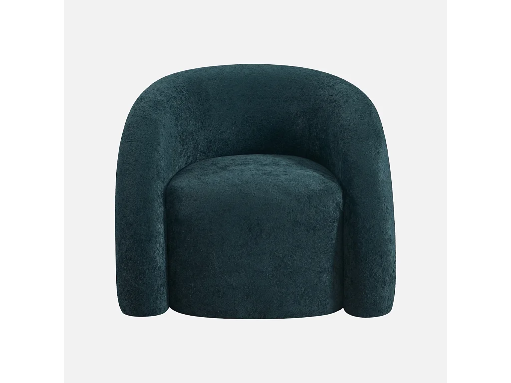 Fauteuil organique tissu 1 place bleu foncé - Renbo