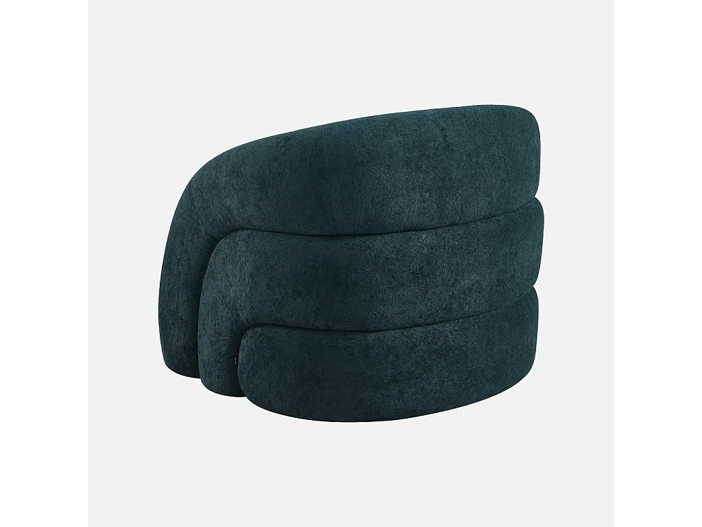 Fauteuil organique tissu 1 place bleu foncé - Renbo