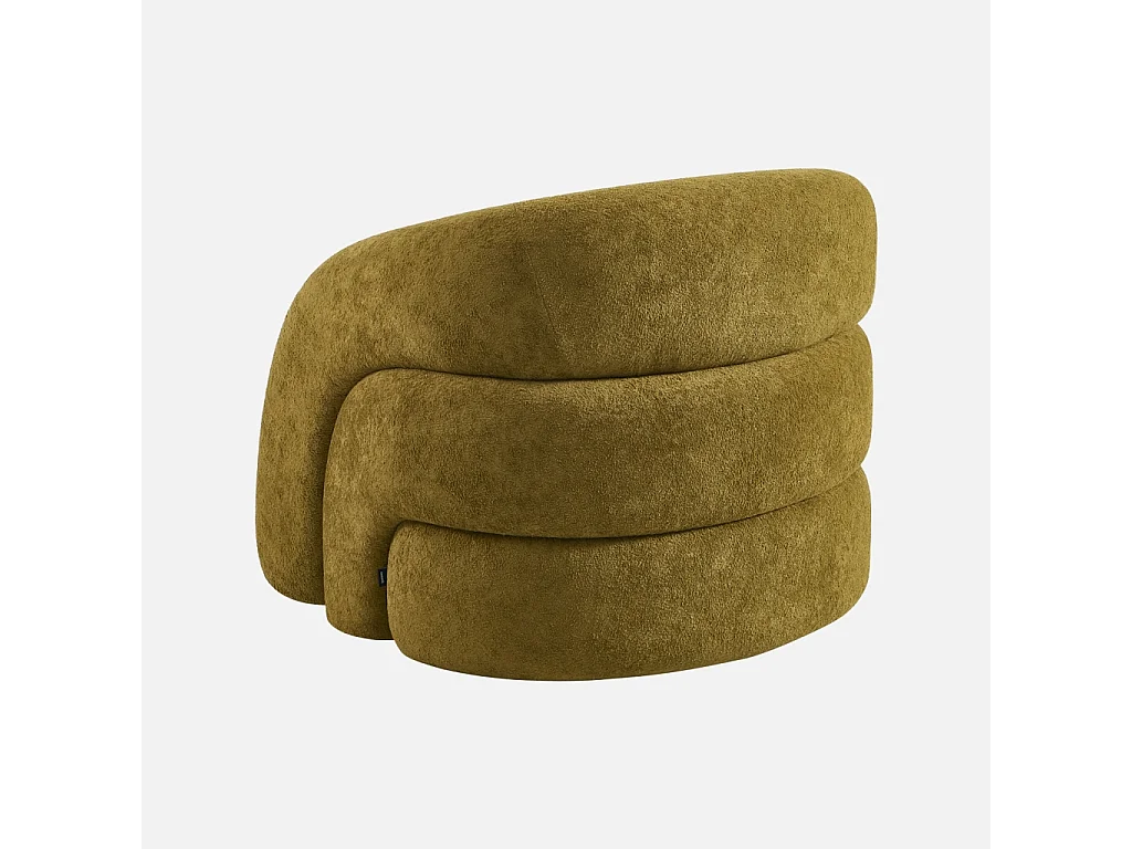 Fauteuil organique tissu 1 place vert olive - Renbo