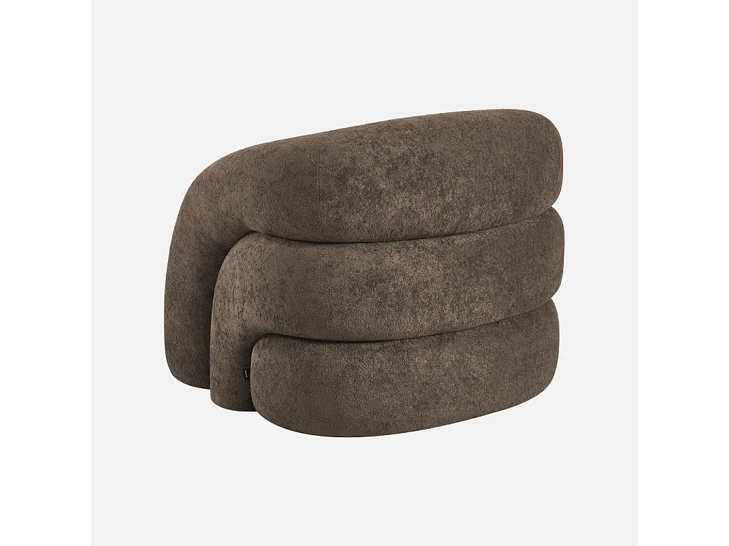 Sillón orgánico de tela marrón