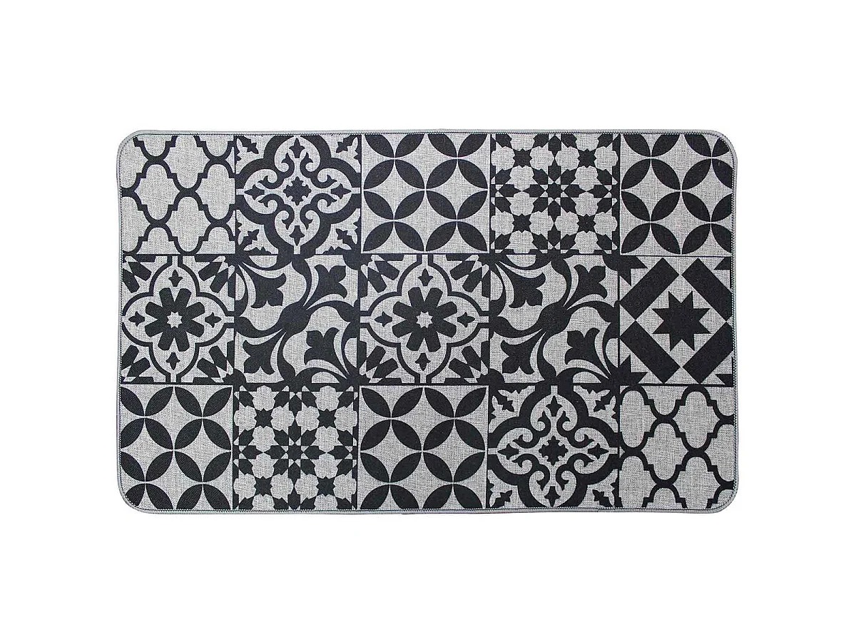 Tapis Tissé Imprimé "Bizancia" 45x75cm Gris