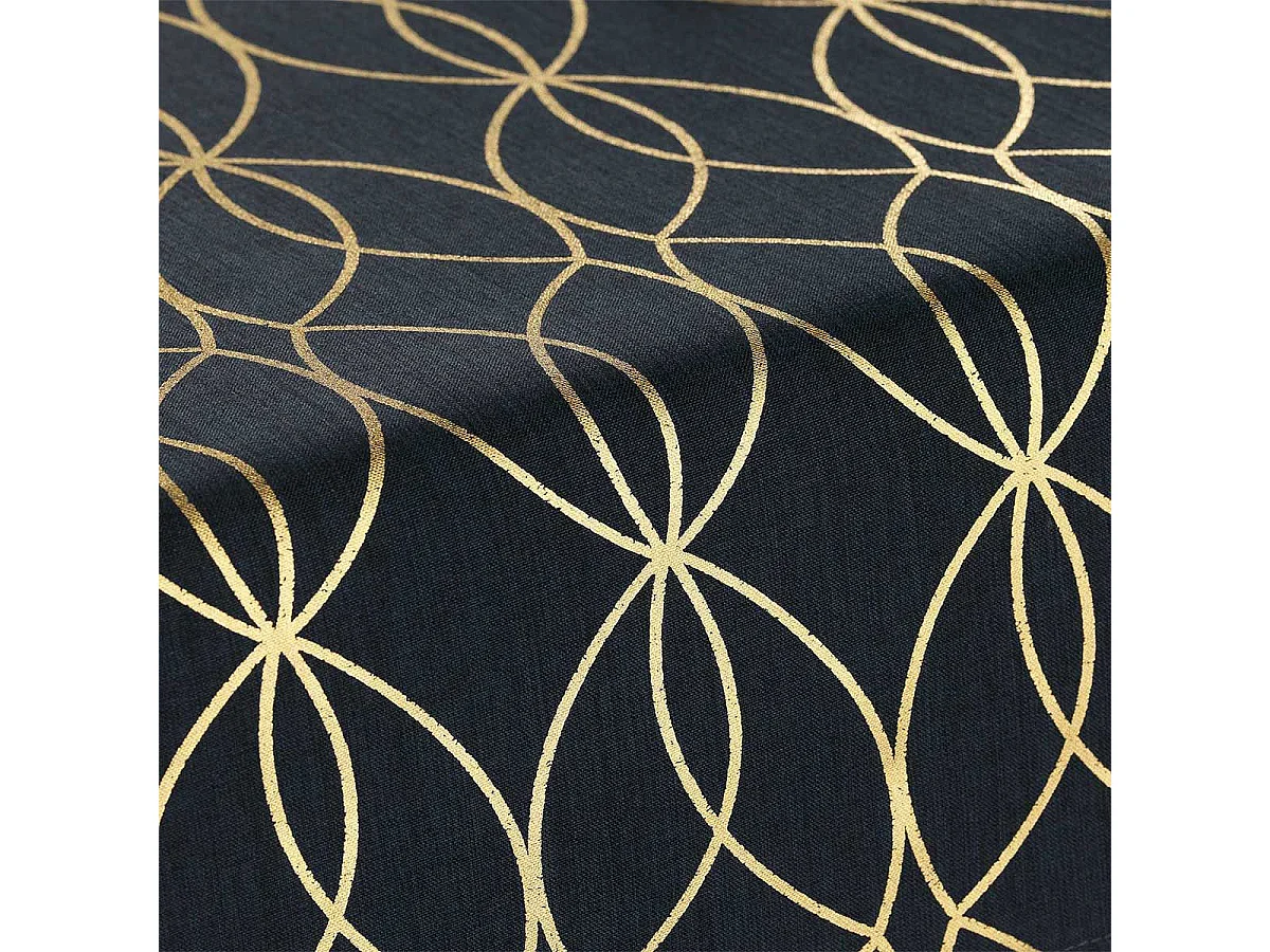 Nappe & Chemin de Table "Elipsa" 140x250cm Blanc & Noir