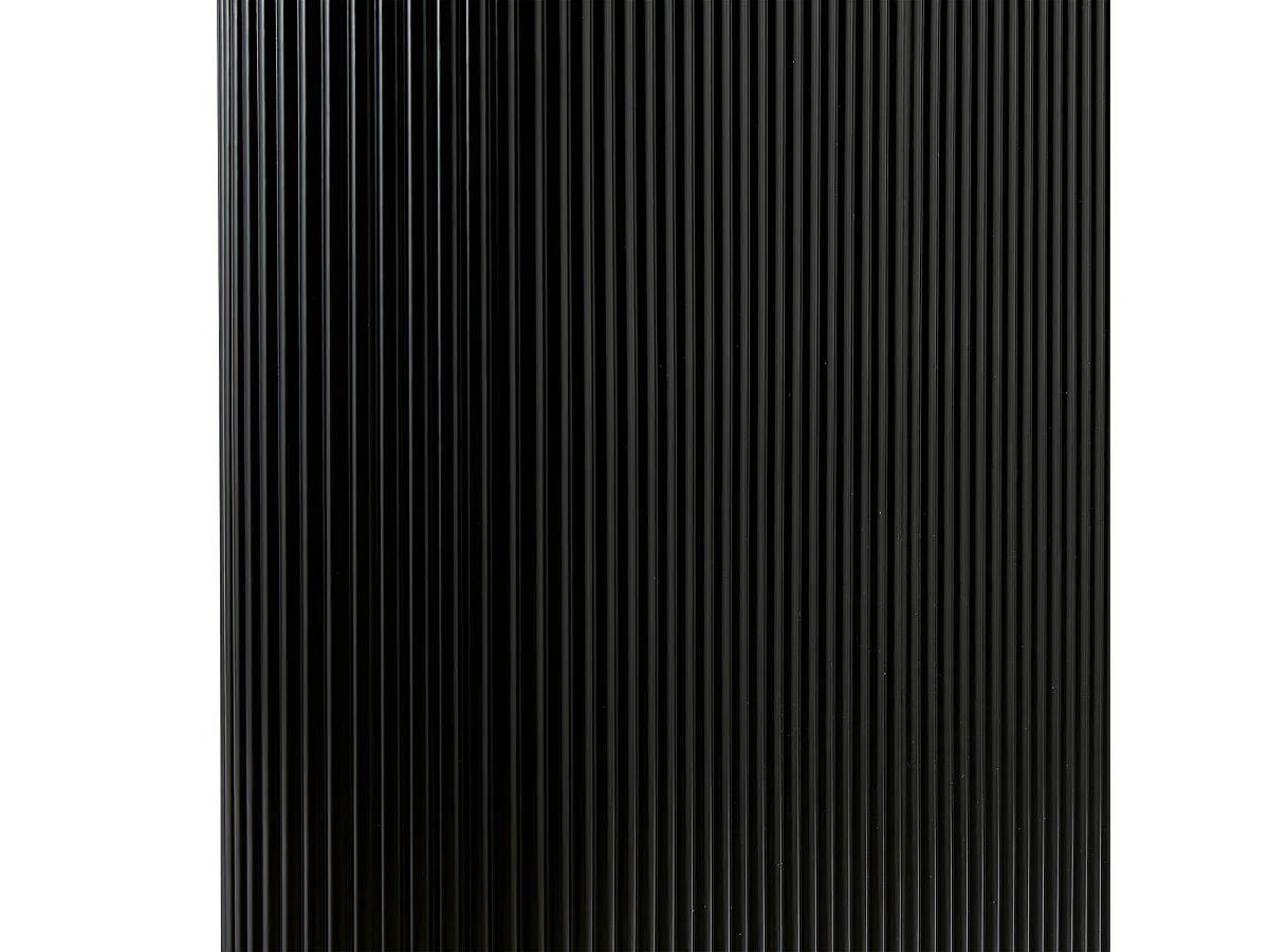 Table à Manger Effet Cannelé "Olova" 180cm Noir