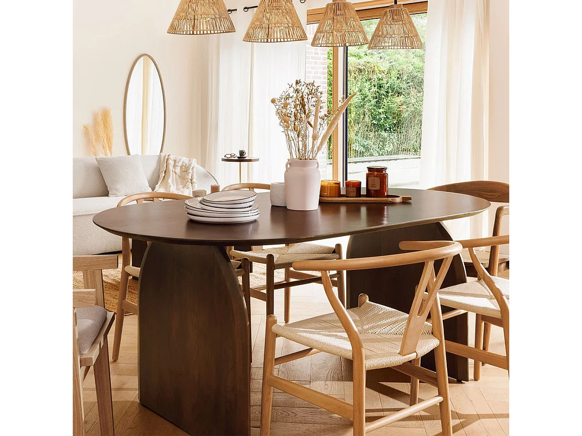 Table à Manger en Bois "Isana" 180cm Marron