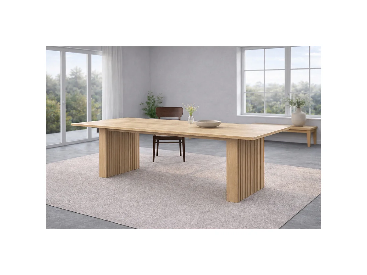 Table à Manger Extensible "Humle" 200-300cm Naturel